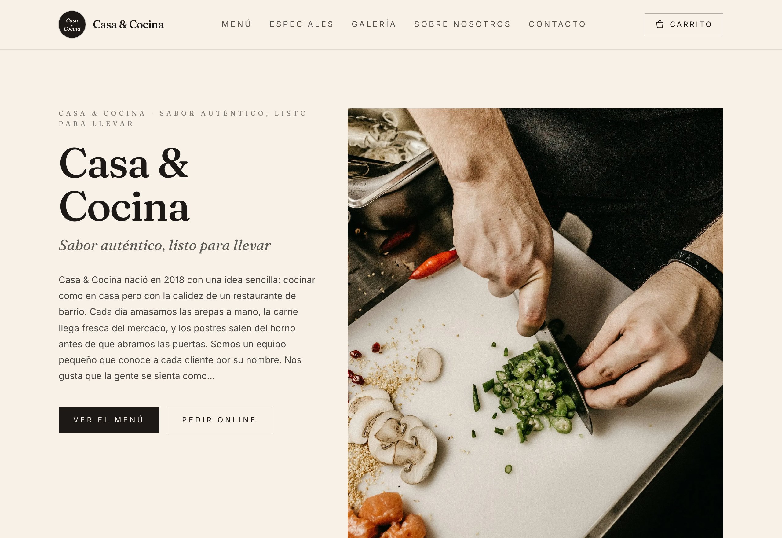 Plantilla Classic — Quente, estilo editorial