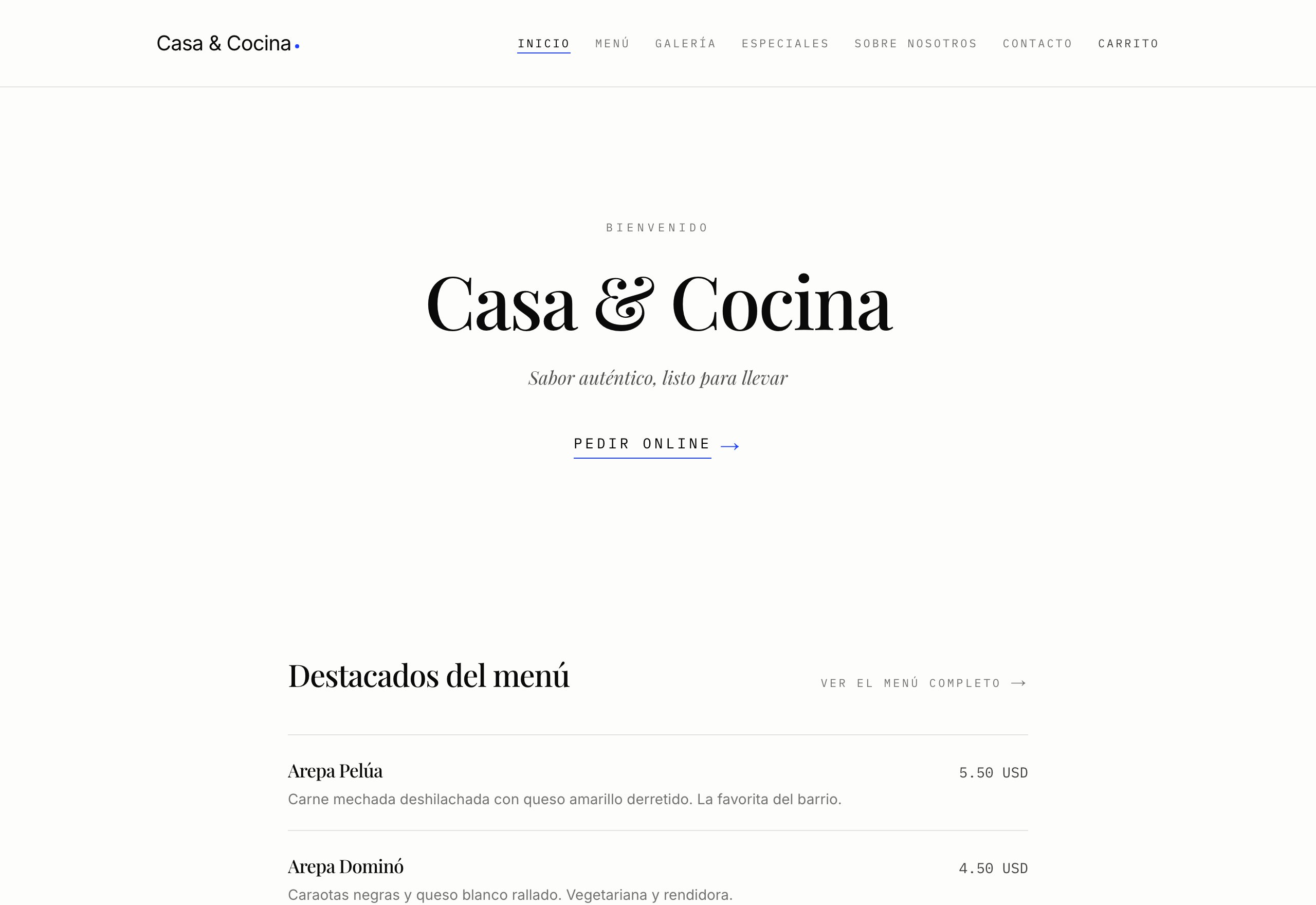 Plantilla Minimal — Tipográfica, ultrarrápida