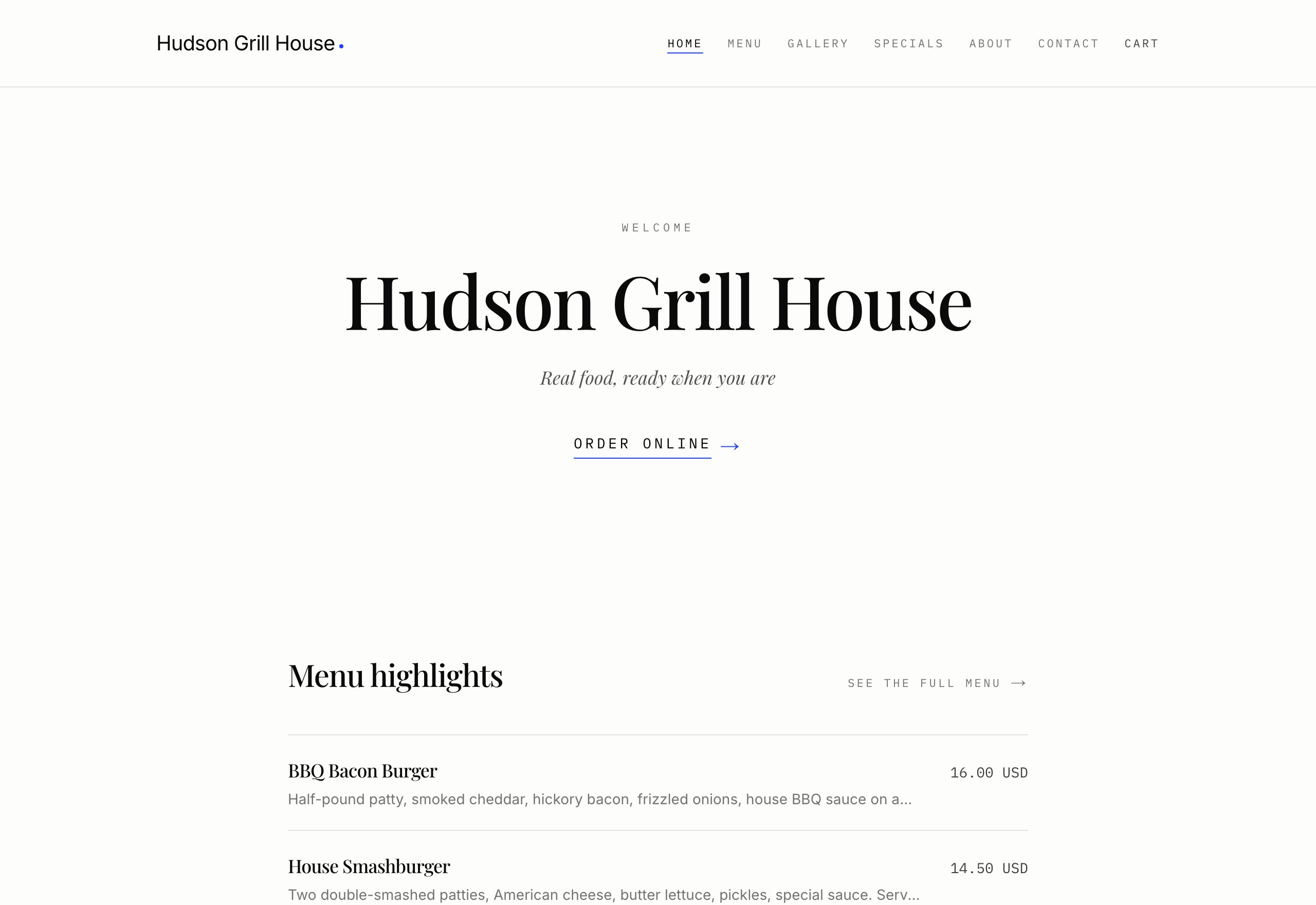 Plantilla Minimal — Typographic, ultra-fast